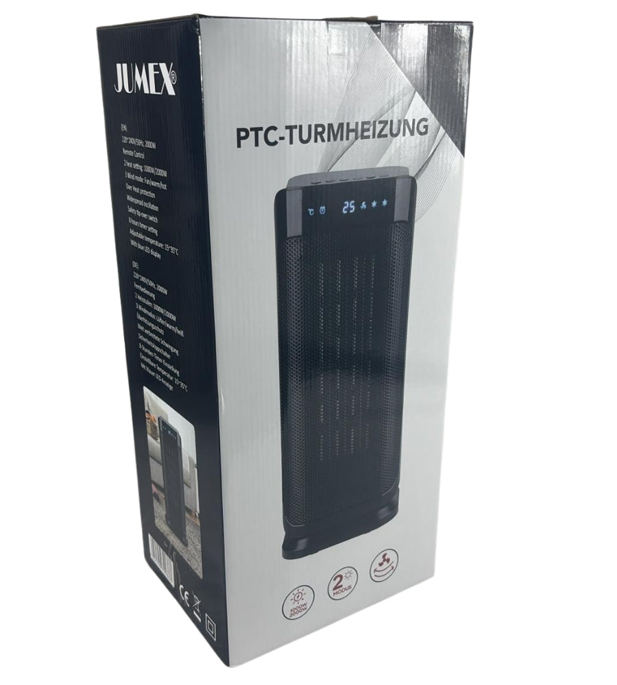 Stufa Elettrica 2000W PTC Termoventilatore con 3 Modalità Oscillante Timer