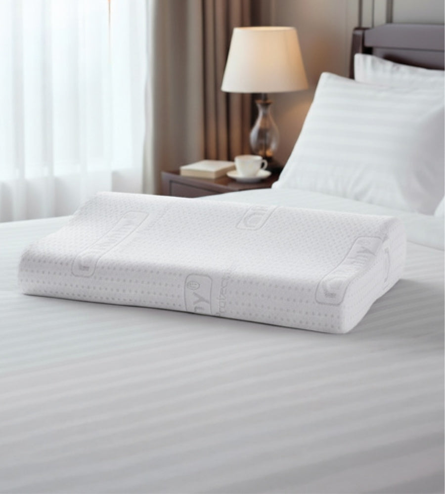 Cuscino Saponetta Memory Foam Rivestimento Anallergico Ortopedico 49 x 30 H9 cm