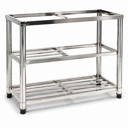 Lavello da Cucina Esterno Metallo con Rubinetto 75x40x83 cm Mobile Ripiani