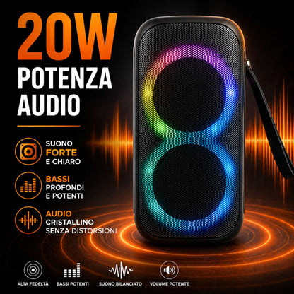 Speaker Cassa Bluetooth Altoparlante Waterproof WiFi USB Portatile Cubo