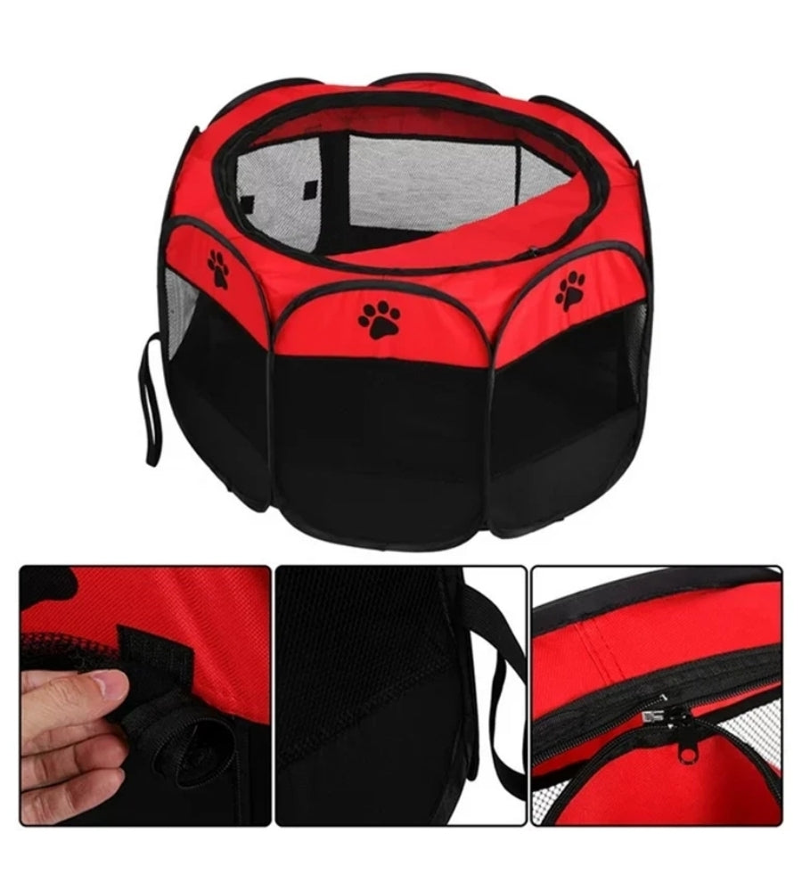 Recinto per Cani Pieghevole Portatile per Cuccioli 74x74x43cm Gabbia per Animali