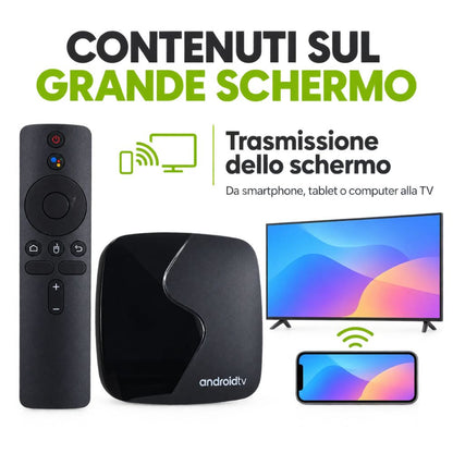Android Smart TV Box WiFi UHD Tv Box Mini 8K QuadCore Full HD Ram 8GB + 64GB Rom
