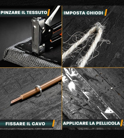 Pinzatrice Cucitrice Sparachiodi Industriale Manuale Tappezzeria Legno Gomma