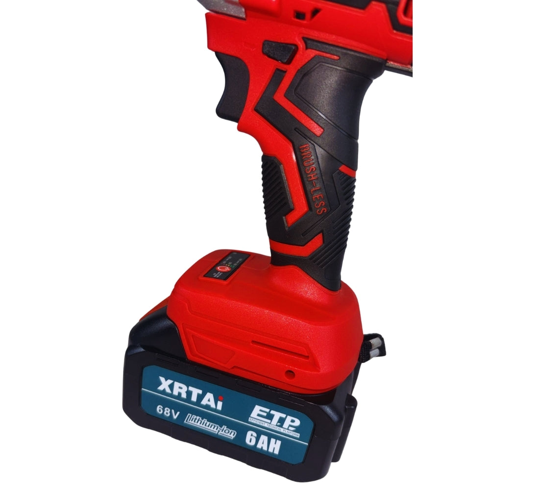 Avvitatore ad Impulsi 2 Batteria 68V 6AH Trapano Pistola Pneumatico + Accessori