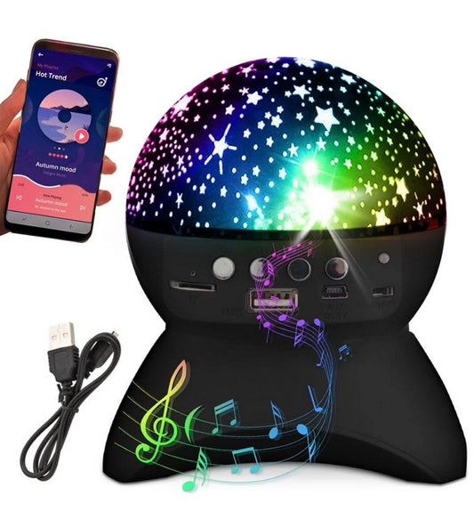 Lampada Proiettore di Stelle LED con Speaker Cassa Bluetooth USB