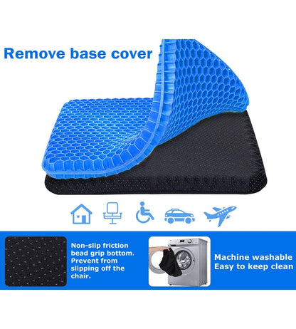 Cuscino in Gel Spesso Antiscivolo Traspirante Cuscino Anti Decubito Lombare