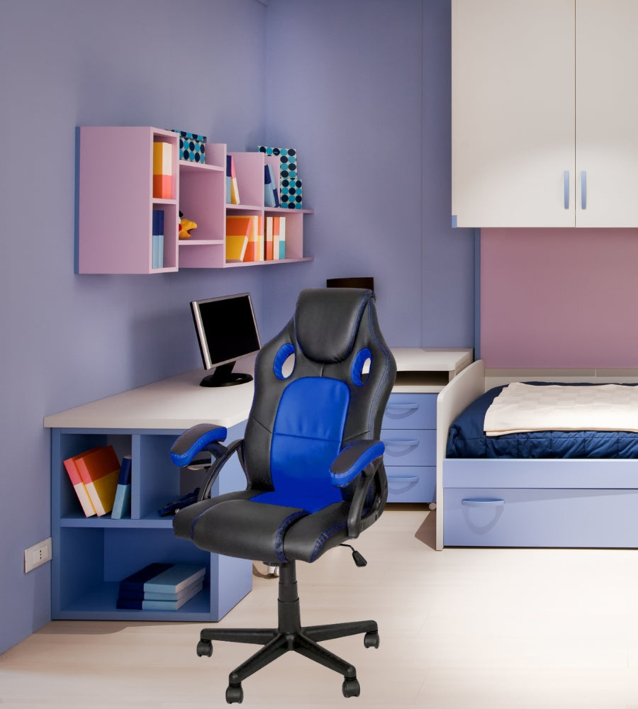 Sedia Gaming Poltrona Scrivania Ufficio Casa Imbottita Altezza Regolabile