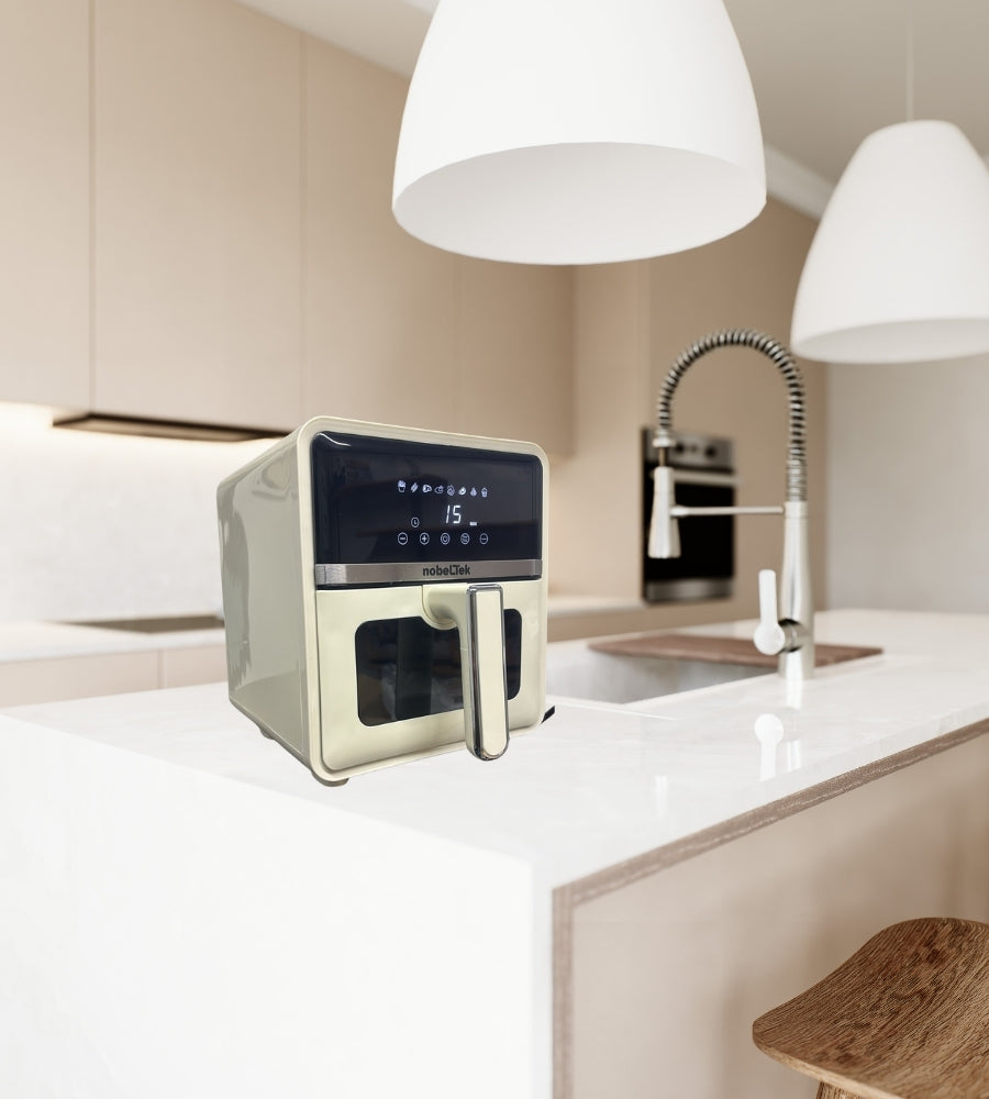 Friggitrice ad Aria Elettrica 5L Comandi Touch LED Frigge Senza Olio 1400W