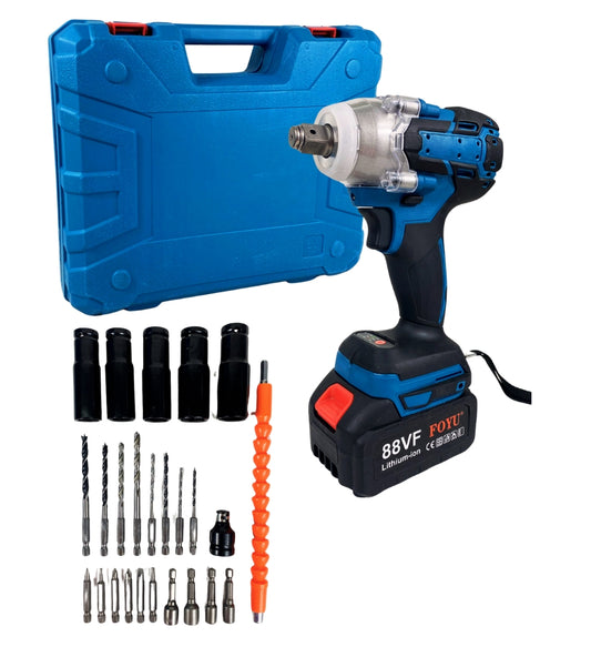 Avvitatore ad Impulsi 2 Batteria 68V 6AH Trapano Pistola Pneumatico + Accessori