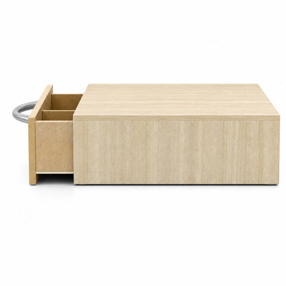 Cassetto Porta Cialde Caffè Legno Chiaro 2 Scomparti 30x20x10cm Maniglia Coffee