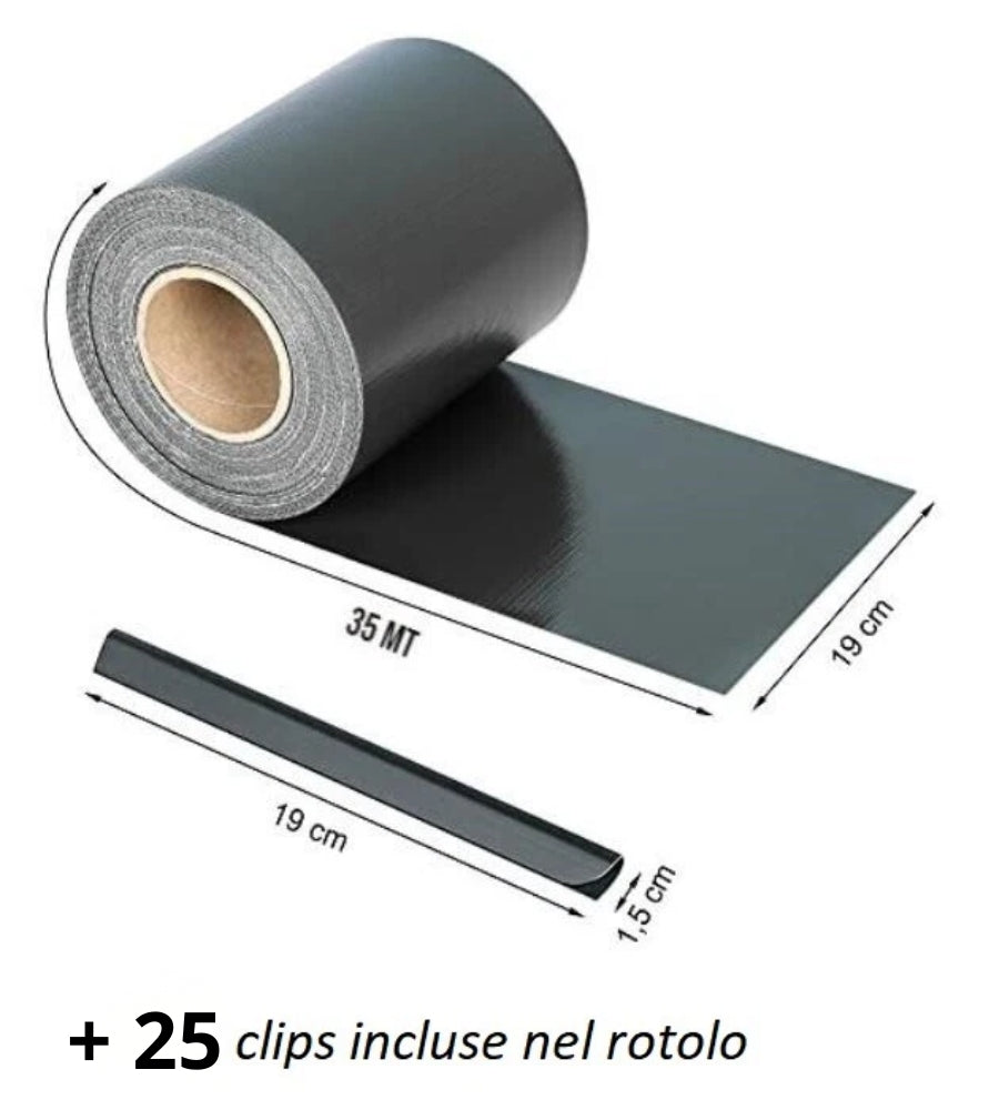 Frangivista per Balcone Ringhiera Fasce Strisce PVC Frangivento Cancello 19x35mt