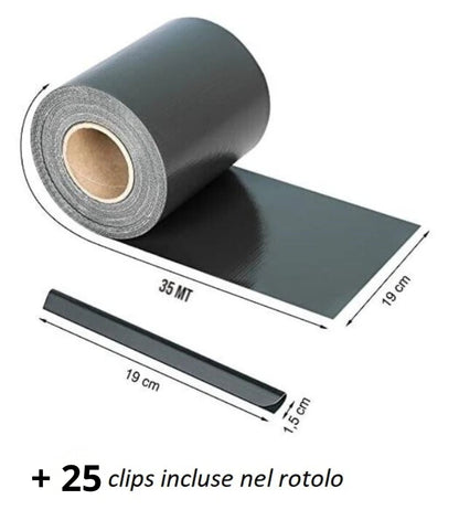 Frangivista per Balcone Ringhiera Fasce Strisce PVC Frangivento Cancello 19x35mt