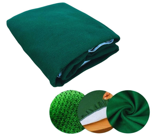 Copritavolo da Gioco Panno Verde con Elastico Tappeto Tavolo Poker 140 x 140 cm