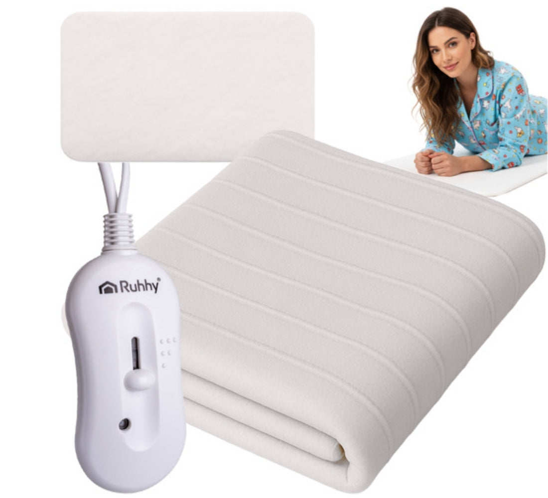 Coperta Elettrica Scaldaletto Termico Letto Singolo Termocoperta 60W 3 Livelli