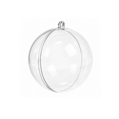 5 Palline Natale Trasparenti Apribili 10 cm Sfere da Riempire Fai da Te