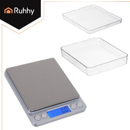 Mini Bilancia di Precisione Digitale Bilancino 0,1 -  2 Kg con Lcd Funzione Tara