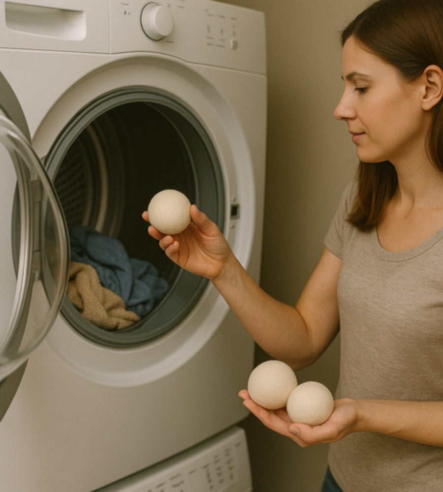 Palle di Lana per Asciugatrice 6 Palline Ammorbidente Naturale Bucato Morbido