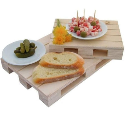 Fair Set 3 pz Vassoio in Legno Forma Pedana per Antipasti 18 x 12 cm