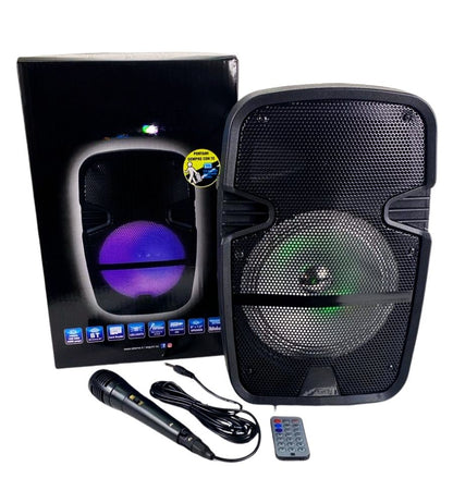 Speaker Cassa Bluetooth Altoparlante Portatile 200W Microfono Telecomando LED