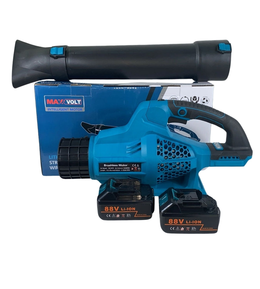 Soffiatore a Batteria Potente 6 Velocita' 2 Batterie Foglie Giardino Campeggio