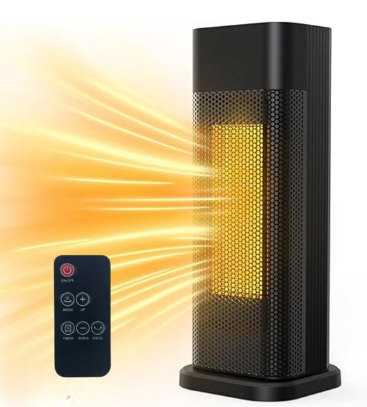 Stufa Elettrica 2000W PTC Termoventilatore con 3 Modalità Oscillante Timer