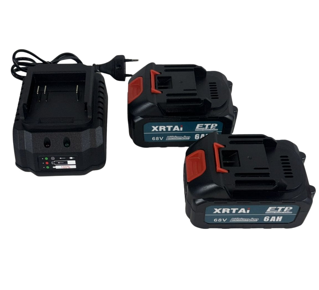 Avvitatore ad Impulsi 2 Batteria 68V 6AH Trapano Pistola Pneumatico + Accessori