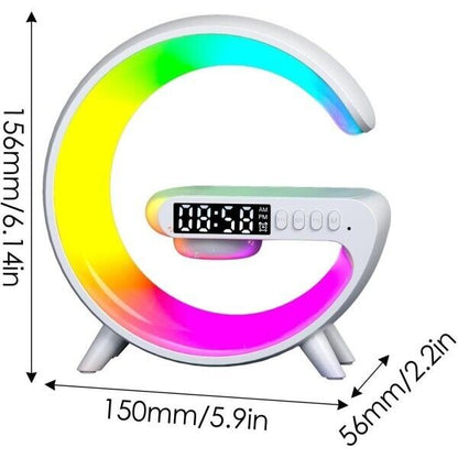 Cassa Speaker BT Forma G mini Ricarica Smartphone Fast Orologio Sveglia LED RGB