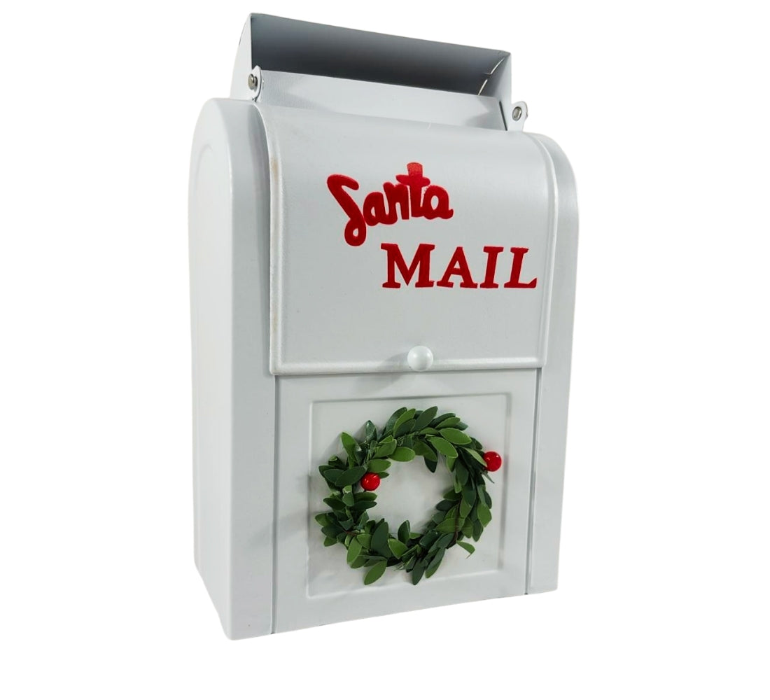 Cassetta Lettere di Babbo Natale in Metallo 25 x 15 cm Buca Postale Natalizia