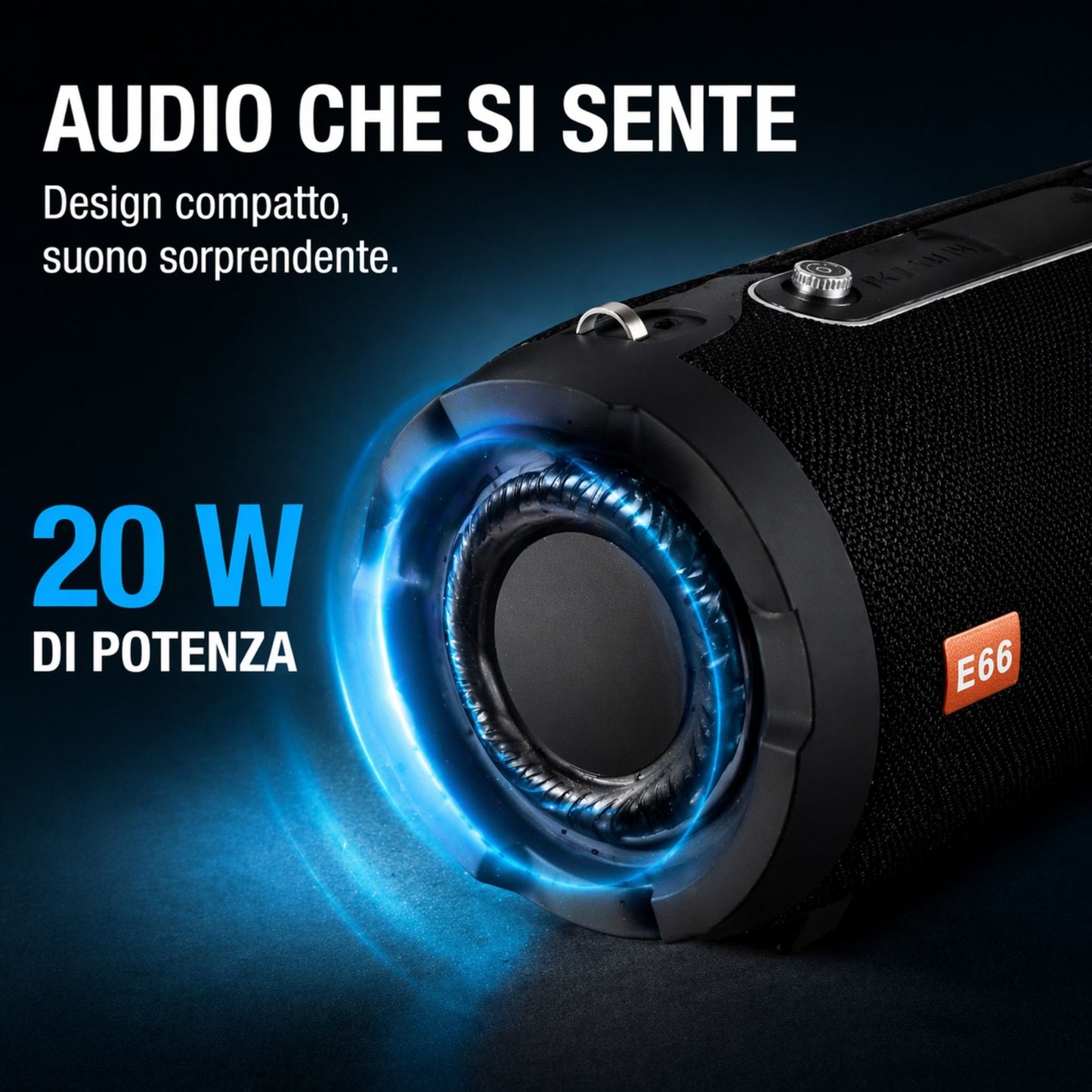 Speaker Bluetooth 20W Impermeabile IPX7 Portatile Wireless Cassa Audio E66