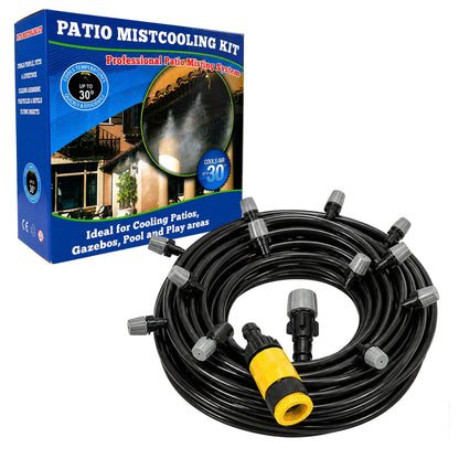 Kit Irrigazione a Goccia 10m Ugelli Nebulizzazione Raffrescante Giardino Balcone