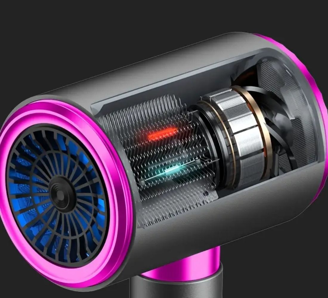 Asciugacapelli Professionale Super sonic PRO X Con 5 Accessori 1800w 5 in 1