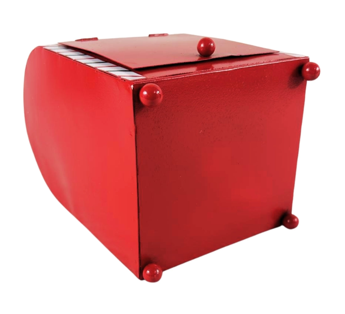 Cassetta Lettere di Babbo Natale Buca Postale Natalizia Metallo Apertura 20x14cm