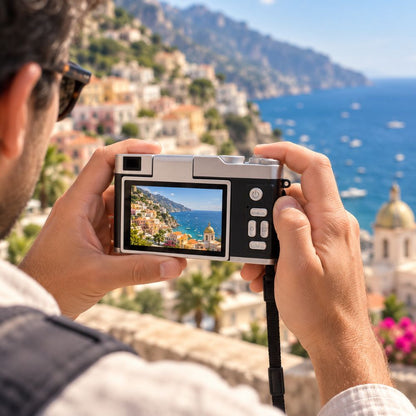 Fotocamera Digitale Foto 48MP Video 2K Zoom 16x Display Ribaltabile USB-C