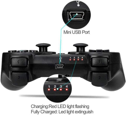 2 Controller wireless Compatibili Plays3 BT Game Joystick Analogico Gamepad P3