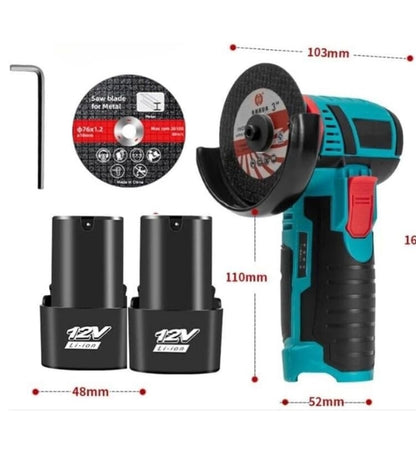 Mini Flex Smerigliatrice Angolare a Batteria 12 V + Avvitatore Trapano Portatile Senza Filo Doppia Batteria Mandrino 10 mm