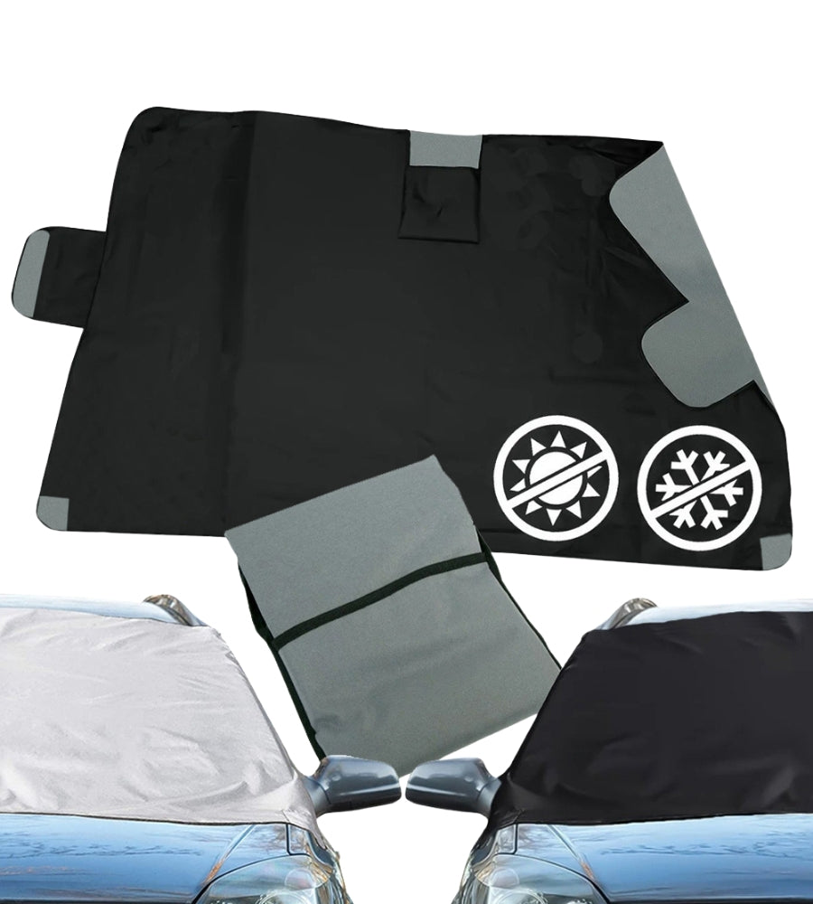 Telo Copri Parabrezza Auto Magnetico Antigelo Parasole Double Face 160x120 cm