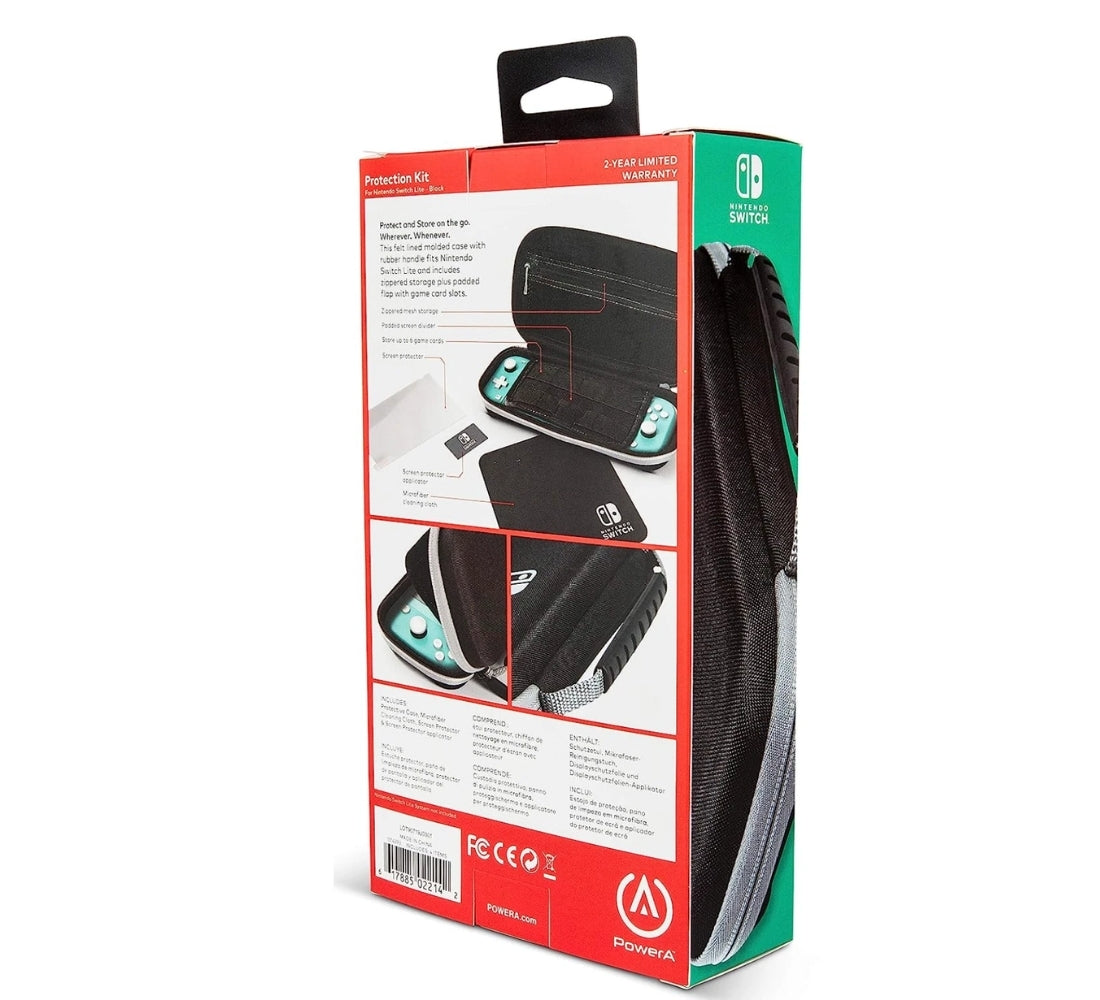 Custodia di Protezione PowerA Nintendo Switch Lite Kit Borsa + Pellicola Nero
