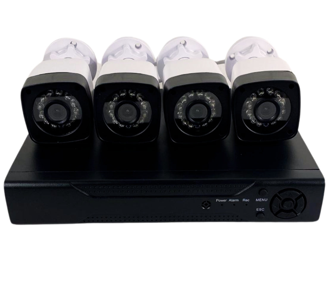 Kit Videosorveglianza AHD IP Cloud DVR + 4 Telecamere FULL CCTV HD Infrarossi 5G