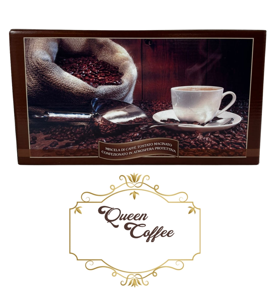 Queen Coffee 50 Cialde Caffè Decaffeinato Compatibili Miscela DEC Espresso Bar