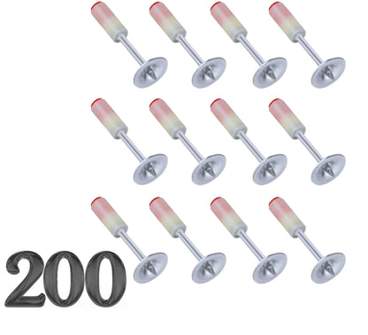 200 Chiodi Per Pistola Sparachiodi Rivetti Acciaio da 7,3 mm Cemento Ferro