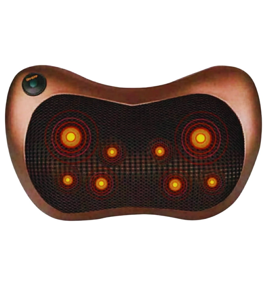 Cuscino massaggiatore Shiatsu Calore Cervicale Schiena Glutei Gambe Casa Auto