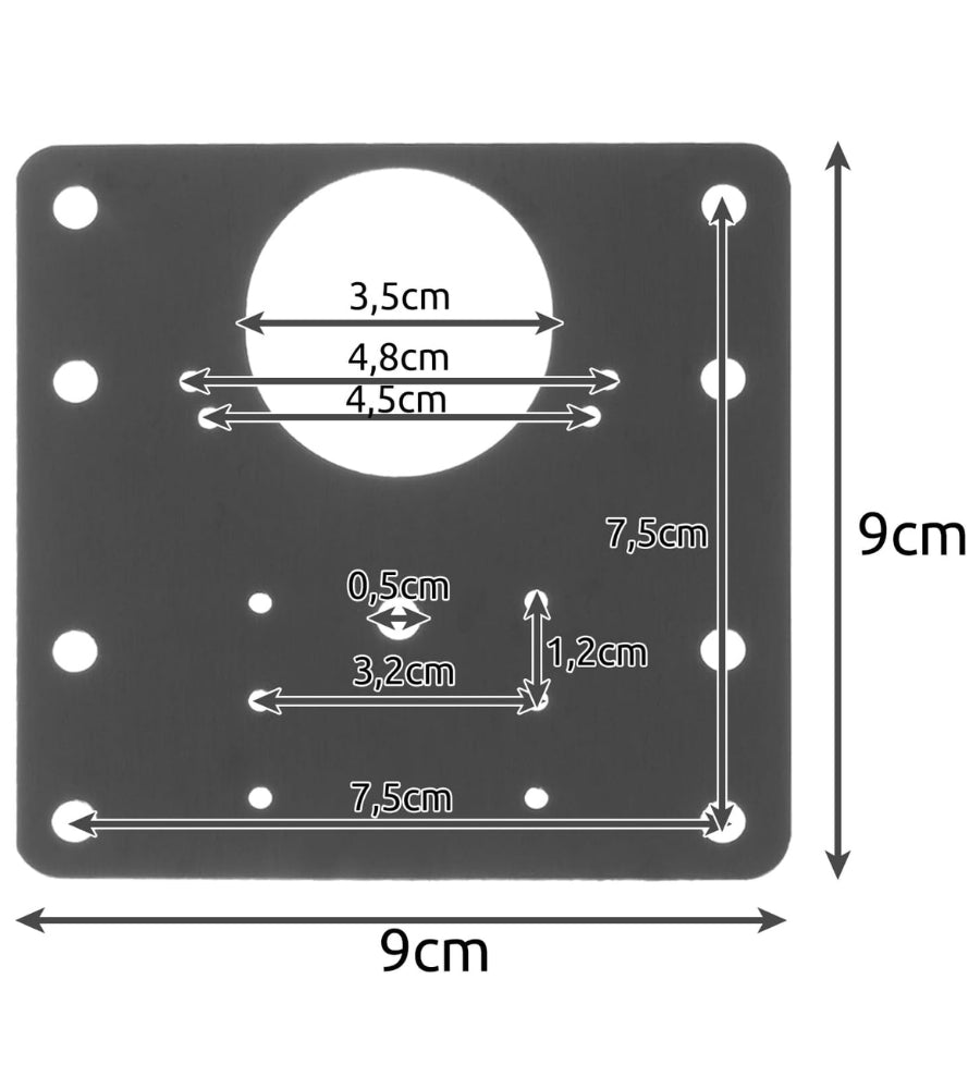 Piastra Di Riparazione per Cerniere Porte Pensili in Acciaio Inossidabile 4 pz