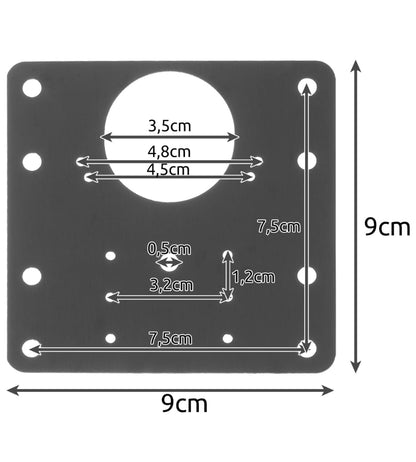 Piastra Di Riparazione per Cerniere Porte Pensili in Acciaio Inossidabile 4 pz