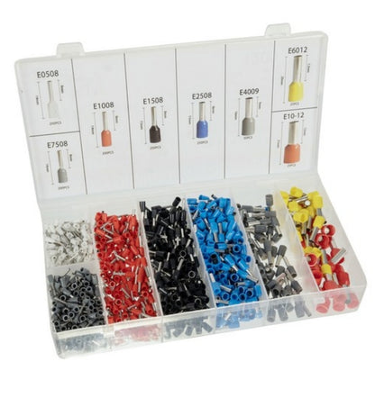 Pinza Crimpatrice Capicorda Professionale Kit Elettricista Cavi 0,25/10mm 500 PZ