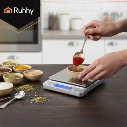 Mini Bilancia di Precisione Digitale Bilancino 0,1 -  2 Kg con Lcd Funzione Tara