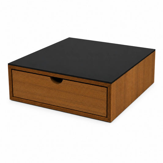 Cassetto Porta Cialde Capsule in Legno Organizer Cucina 30x30x10 cm 3 Scomparti