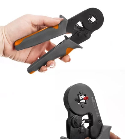 Pinza Crimpatrice Capicorda Professionale Kit Elettricista Cavi 0,25/10mm 500 PZ