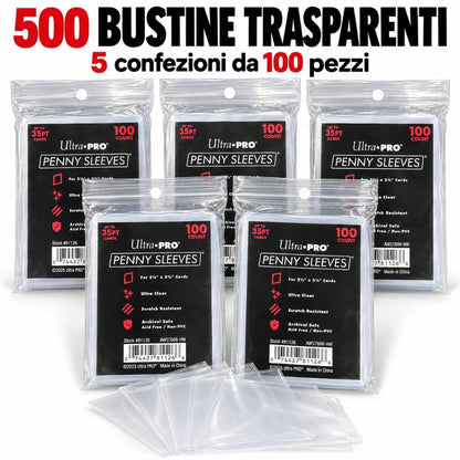 Ultra PRO Penny Sleeves 500 Bustine Protettive Carte Pokémon Magic 5x100