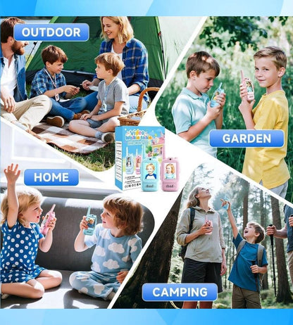 Video Walkie Talkie Ricaricabili Bambini Videochiamata Foto Effetti Vocali