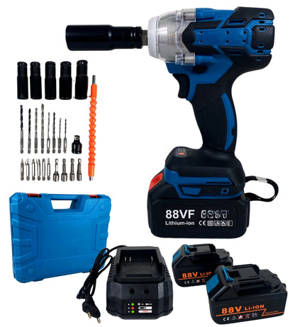 Avvitatore ad Impulsi 2 Batteria 68V 6AH Trapano Pistola Pneumatico + Accessori